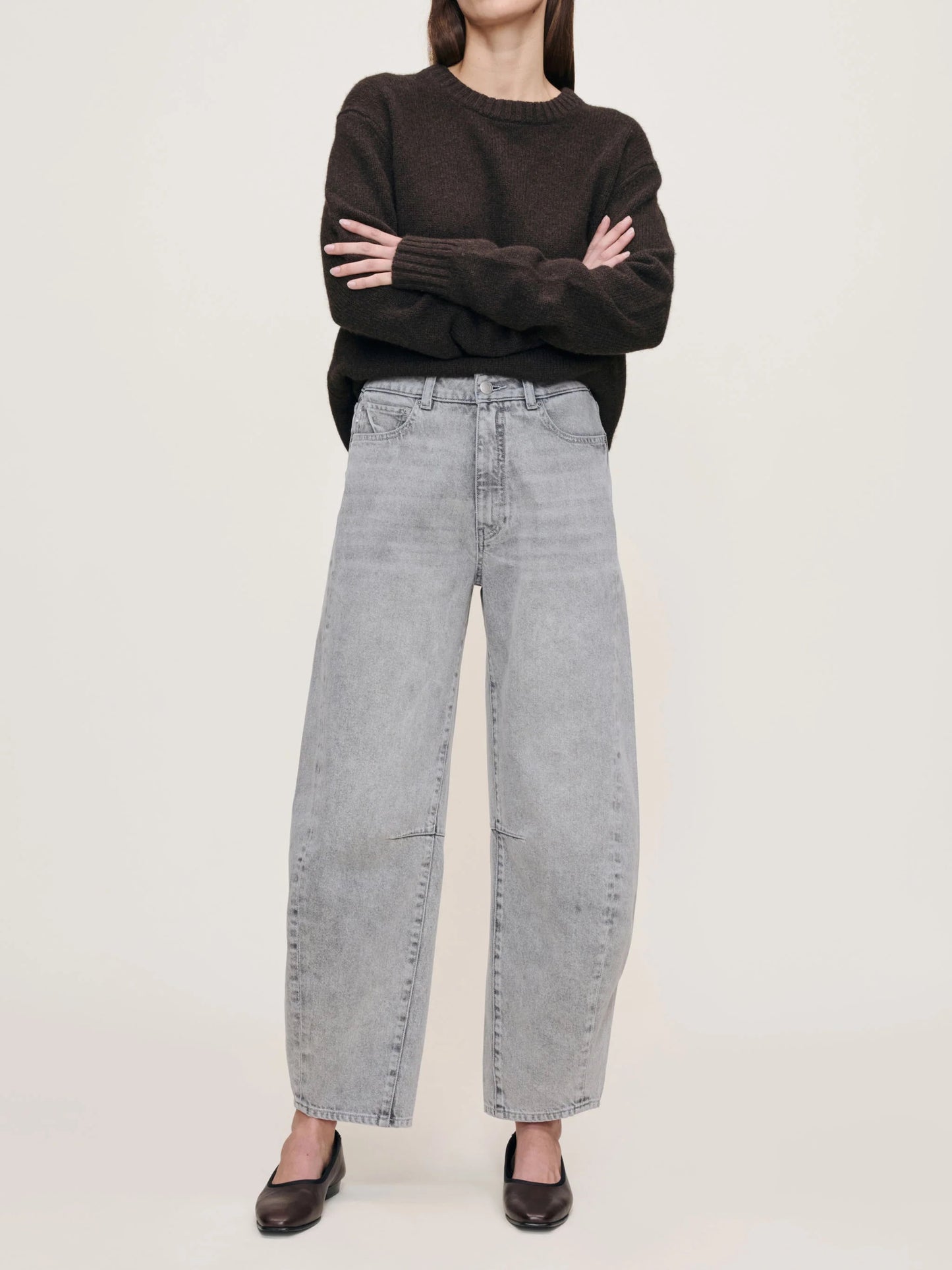 DL 1961 Miro Barrel High Rise Jeans - Storm Cloud
