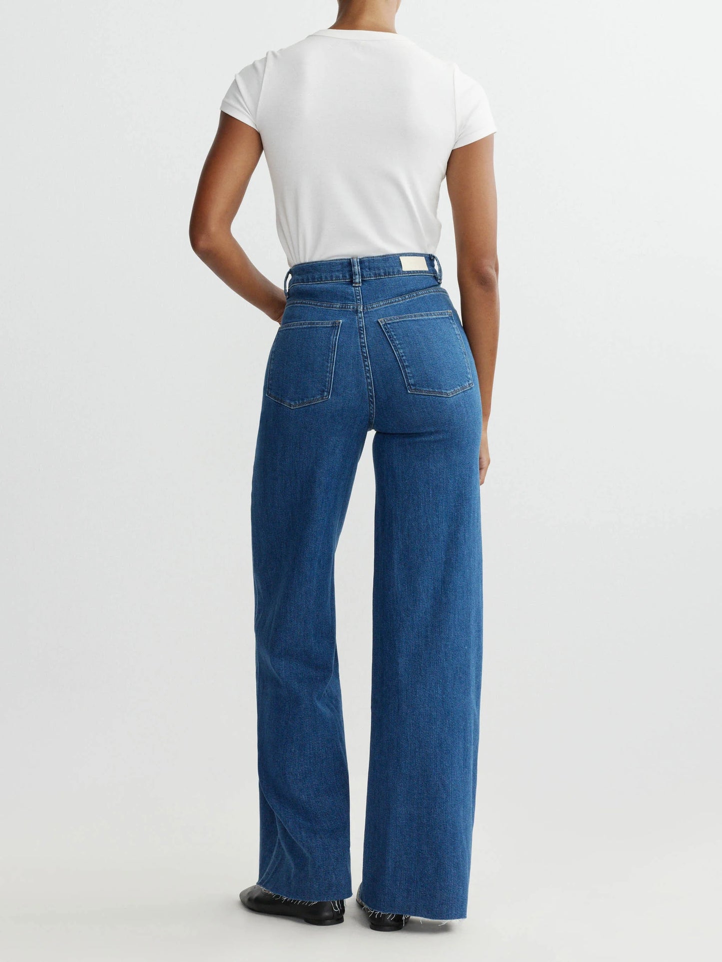 DL 1961 Hepburn Wide Leg High Rise 32" Jeans - North Beach