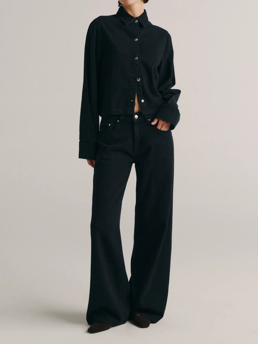 DL 1961 Alex Wide Leg Mid Rise 32" - Nightfall Aura