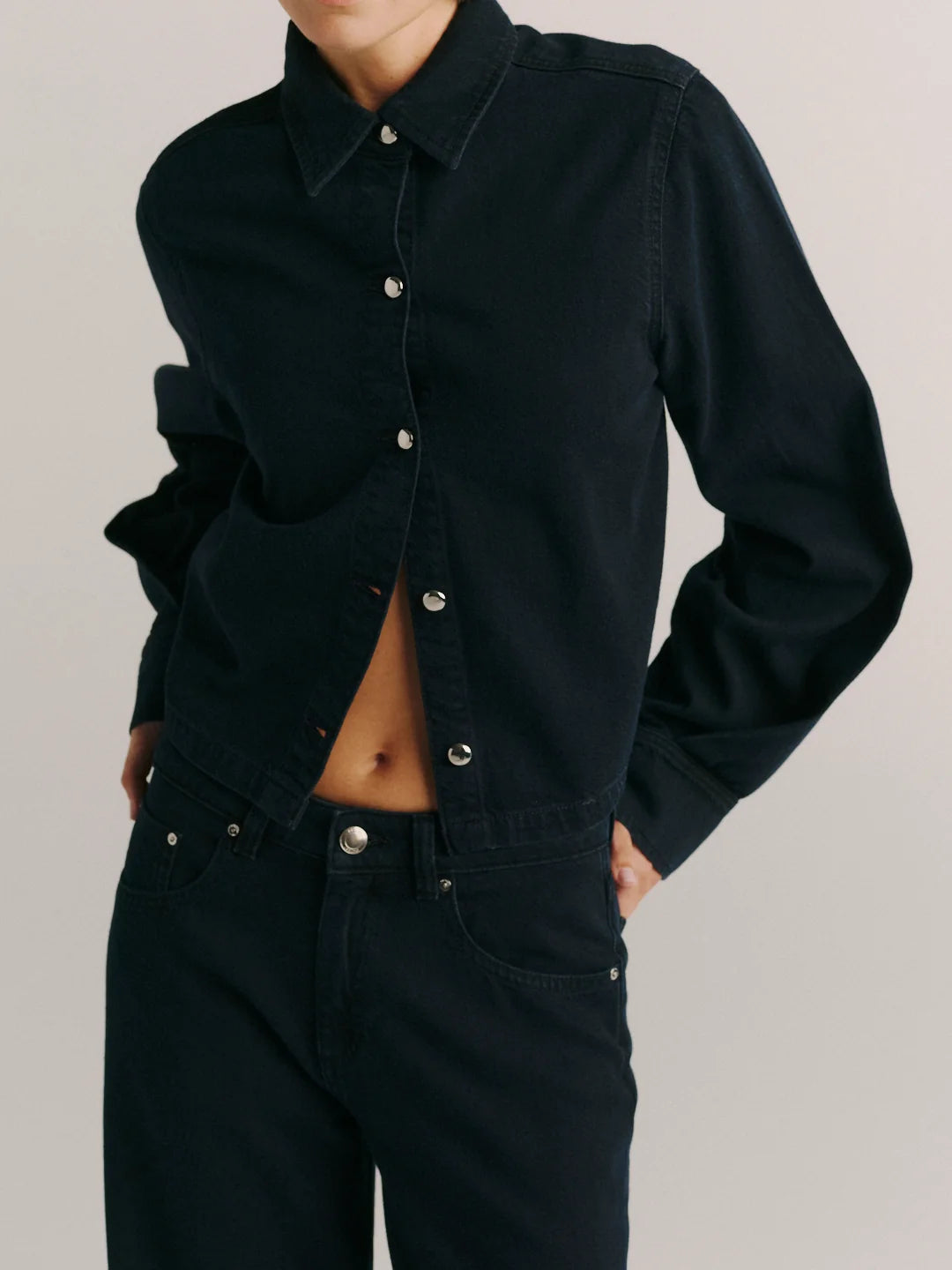DL 1961 Montauk Long Sleeve Denim Shirt - Nightfall Aura