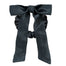 Mulberry Silk Mini Bow Scrunchie - Black