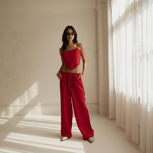 Hendriks Nat Pant - Cherry