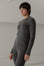 Bare Knitwear Marin Rib Top in Ash