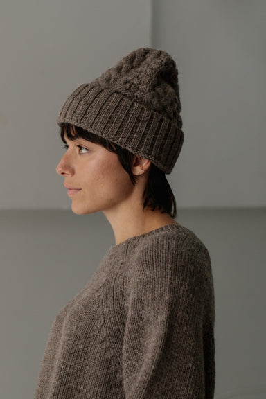 Bare Knitwear Porteau Cable Beanie - Root
