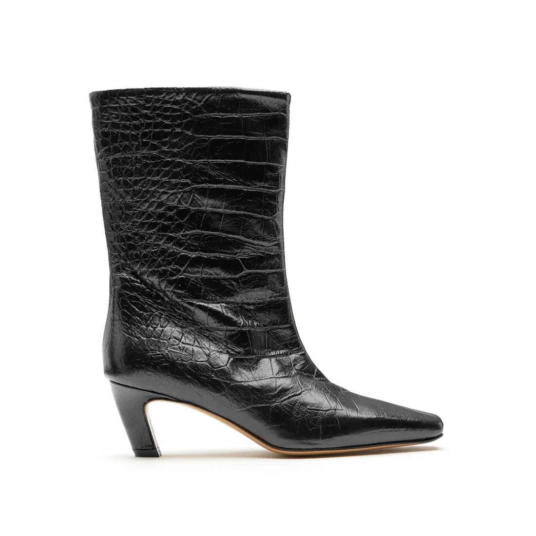 Miriam Alden x Sister Soeur - Logan Black Leather Midi Boot