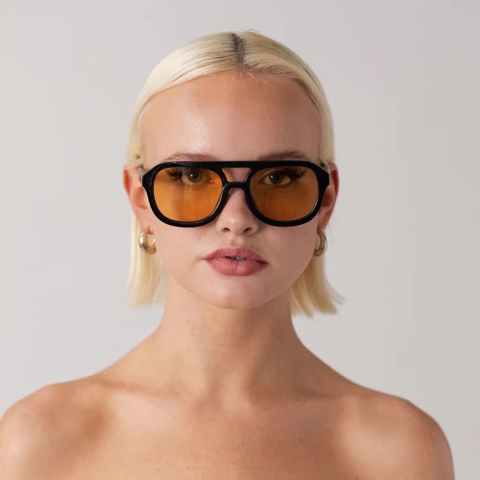 Shady Lady Olivia Sunglasses - Black/ Orange