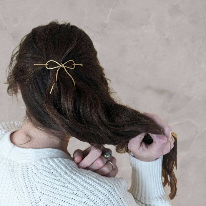 Bow Hairpin - Gold