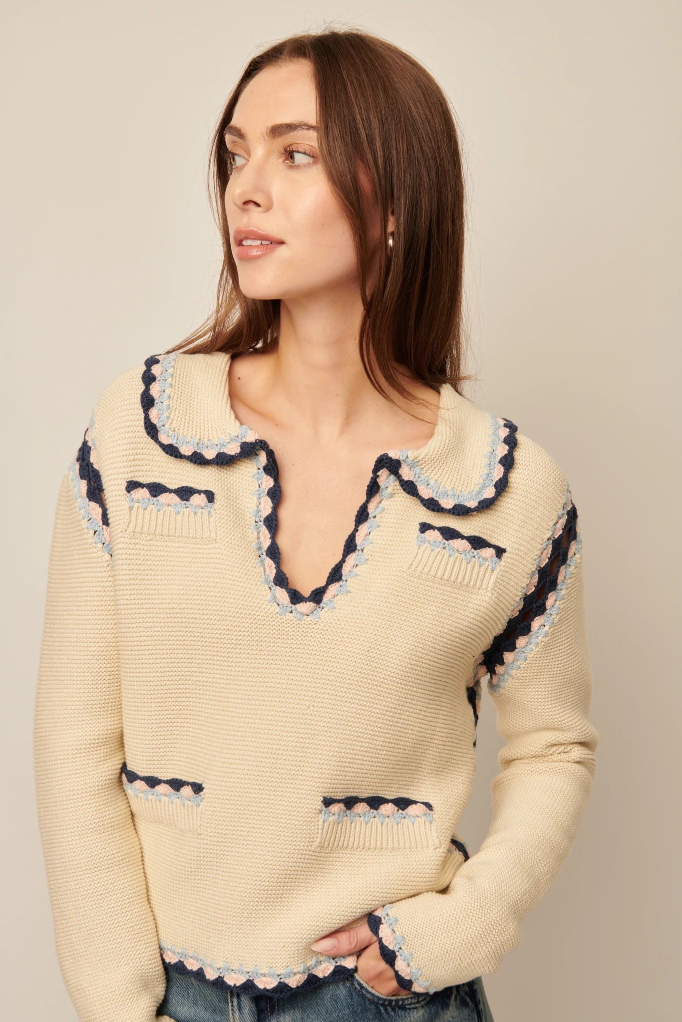 Line the Label Sadie Sweater - Amethyst
