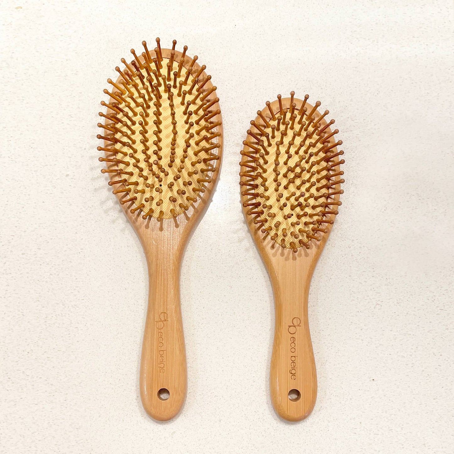 Cushioned Bamboo Hair Brush - Oval Mini