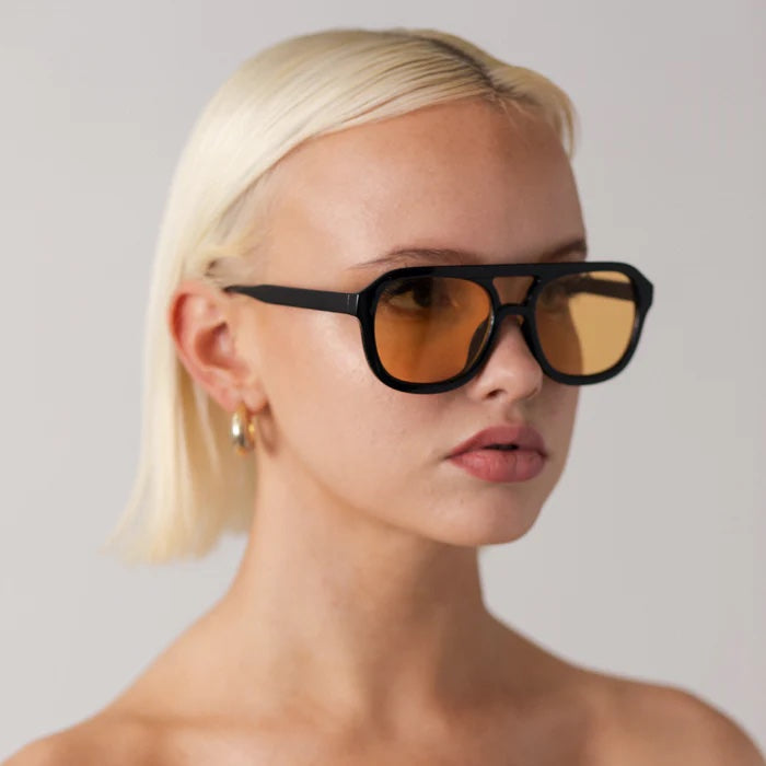 Shady Lady Olivia Sunglasses - Black/ Orange