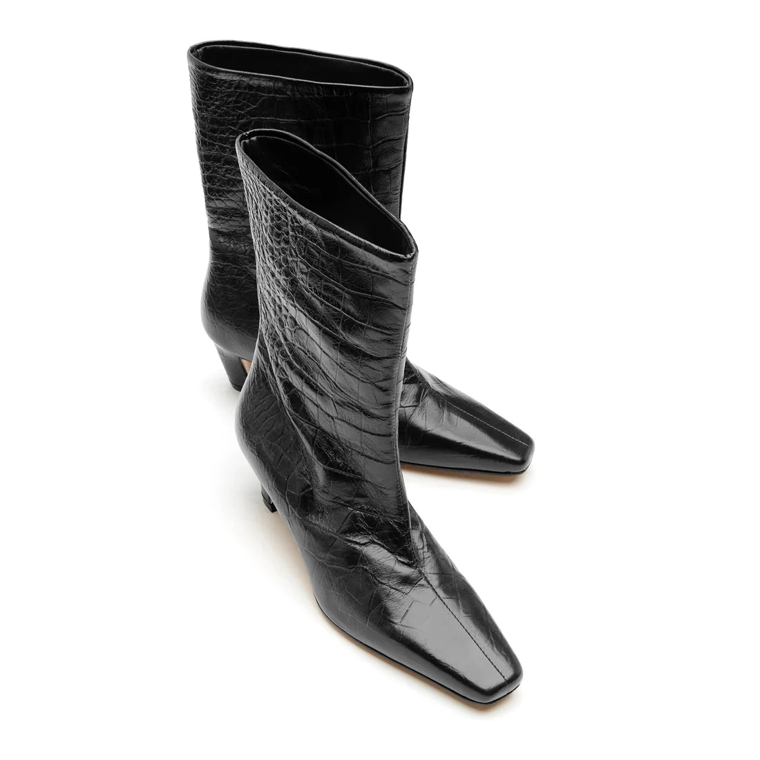 Miriam Alden x Sister Soeur - Logan Black Leather Midi Boot