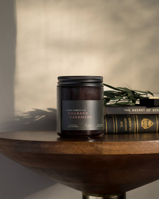 James Street Co. Rhubarb Cashmere Standard Candle - 8oz