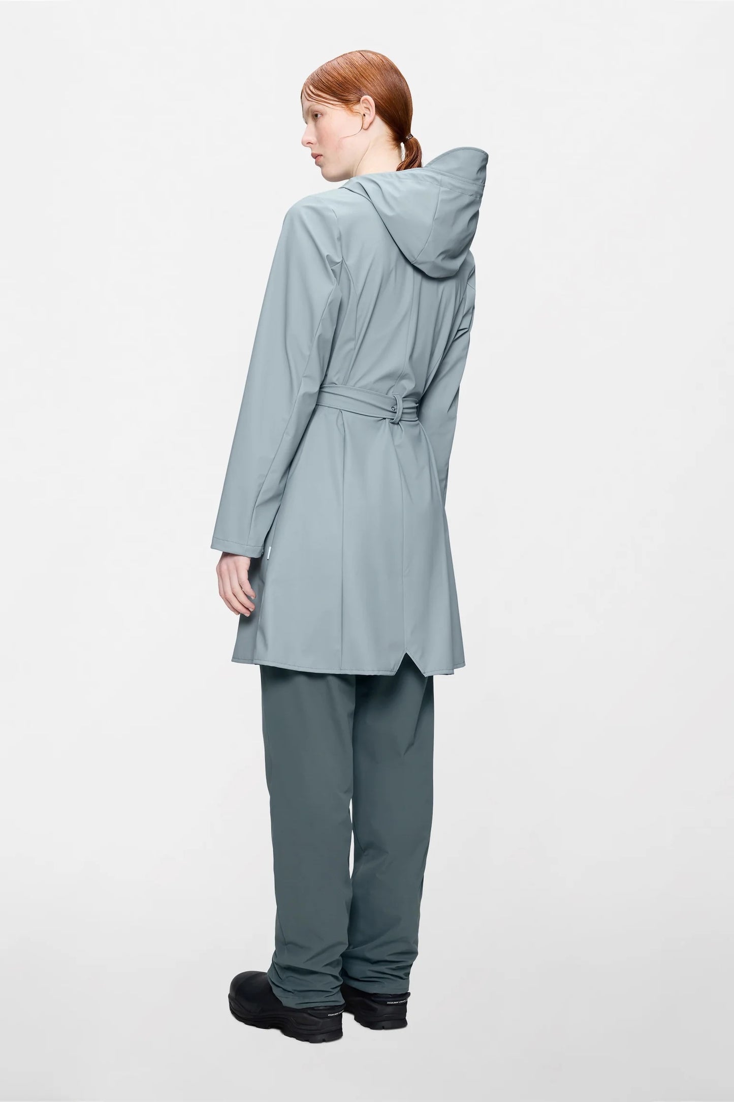 RAINS Curve Long Jacket - Pool