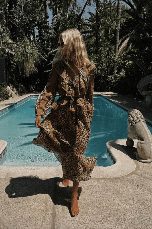 Spell Samantha Lace Gown - Vintage Leopard