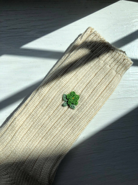 Crochet Wildflower Socks - Various Colours