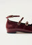 Luke Onix Wine Burgundy Leather Ballet Flats