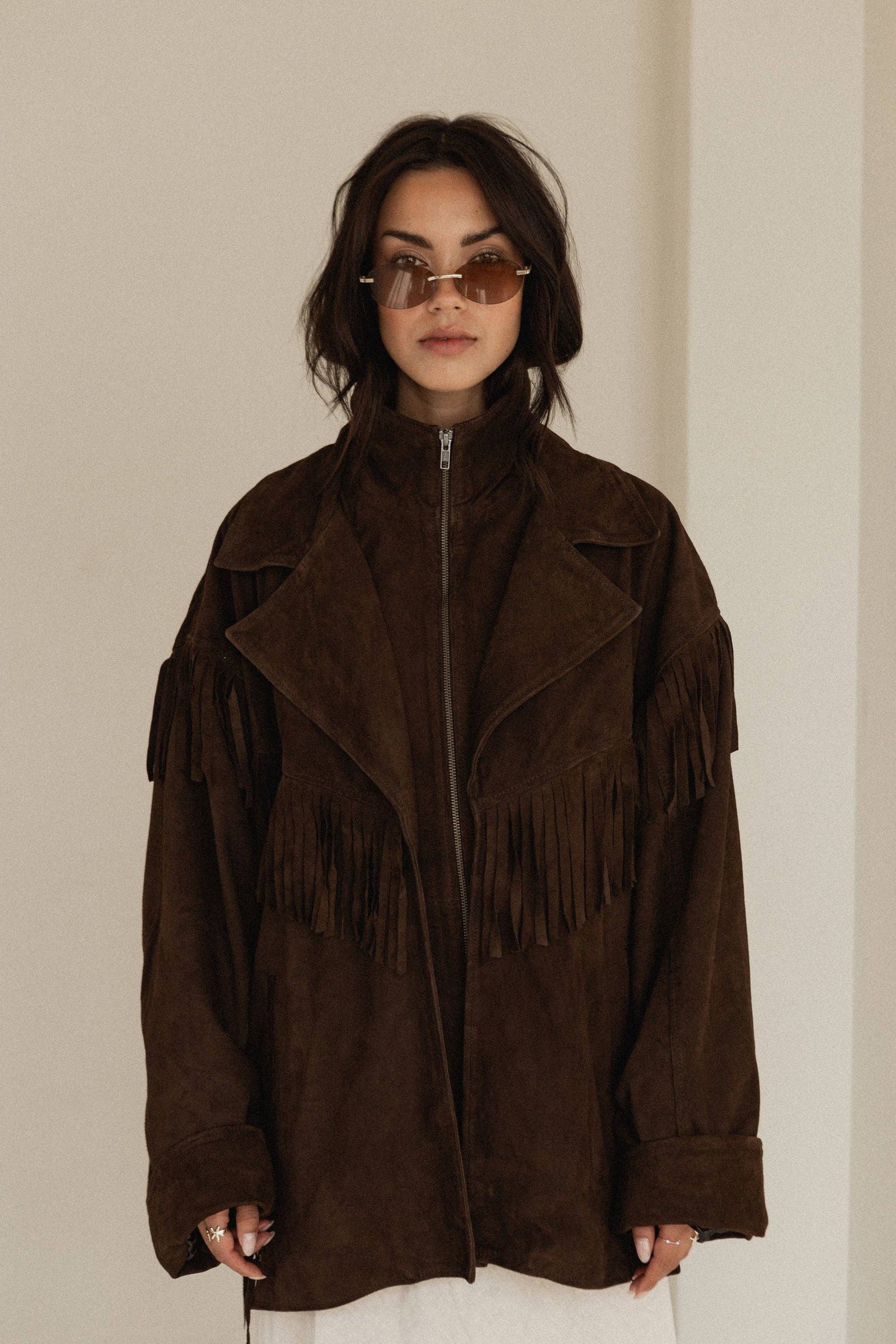 Clare Suede Jacket - Black