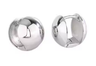 Ball Stud Hoop Earring - Silver