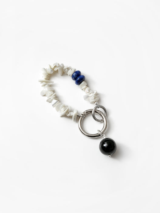 Wolf Circus Surfbead Keychain in Lapis
