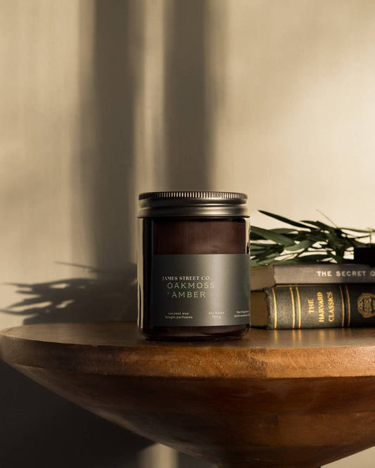 James Street Co. Oakmoss + Amber Travel Candle - 4oz
