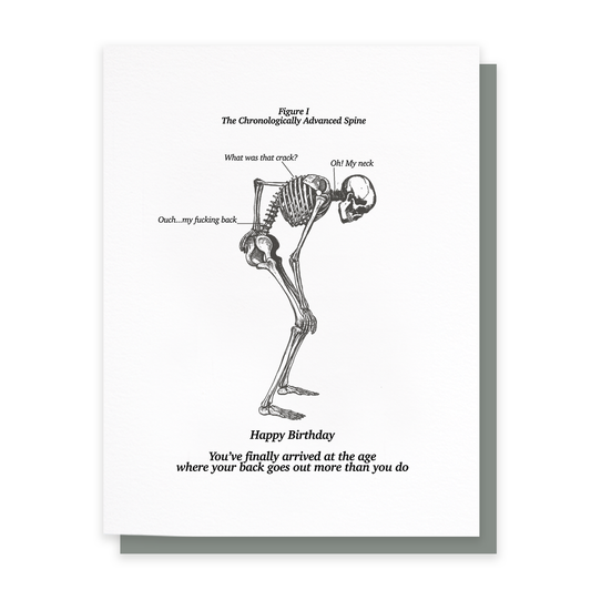 Cardideology Greeting Card - Back Ache