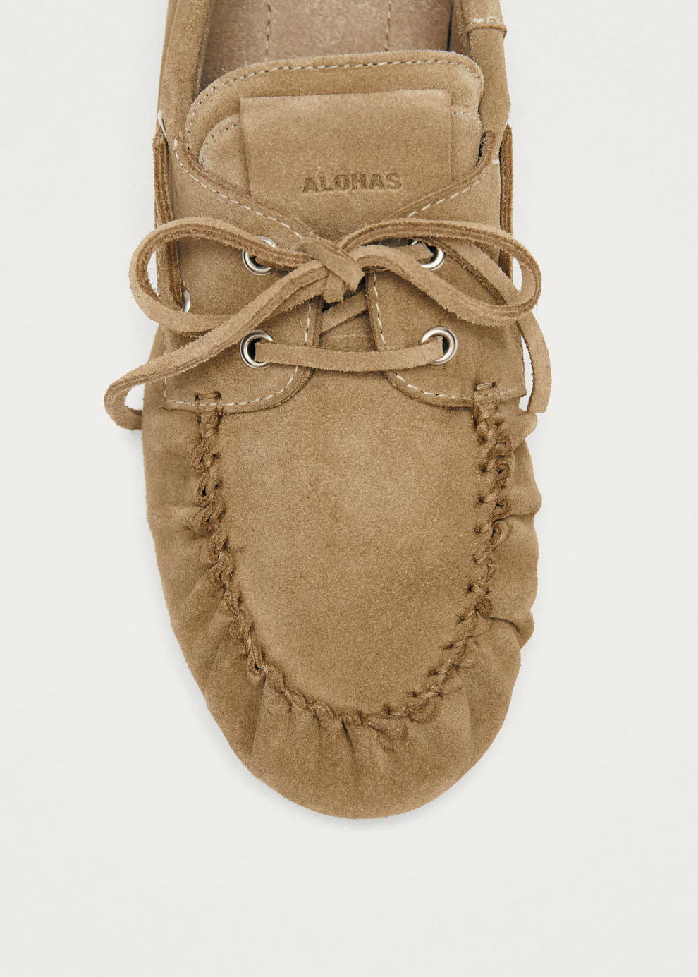 Alohas Rowan Suede Beige Leather Loafers