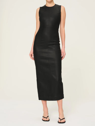 Esme Midi Dress - Black Coated