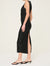 Esme Midi Dress - Black Coated