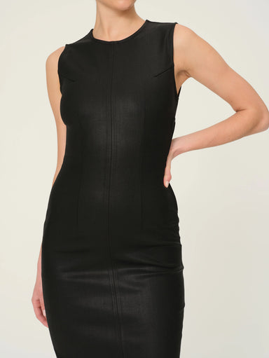 Esme Midi Dress - Black Coated