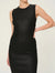 Esme Midi Dress - Black Coated