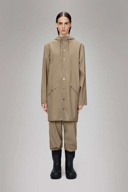 RAINS Long Jacket - Beige