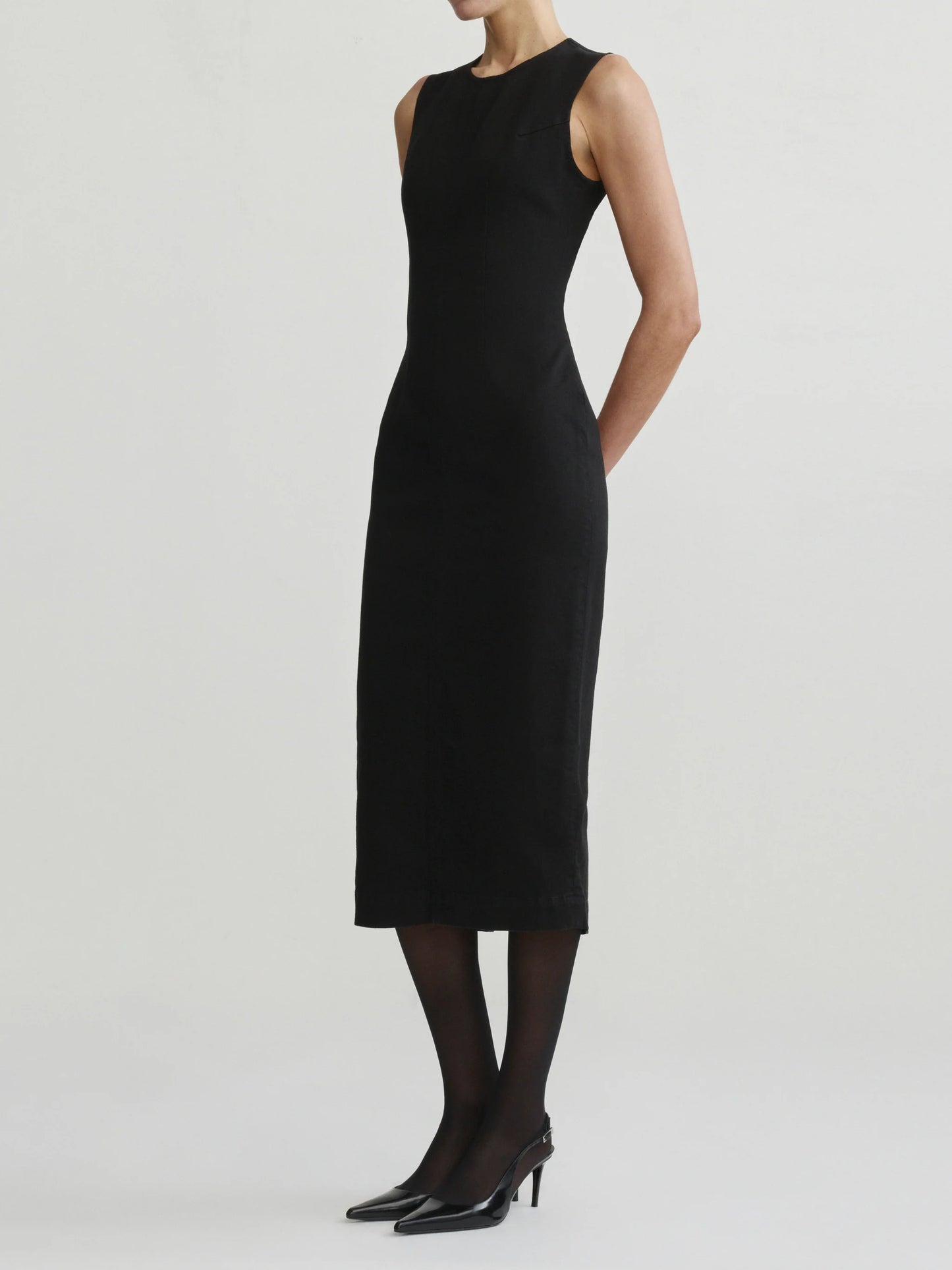 DL 1961 Esme Esme Midi Instasculpt™ Denim Dress - Black