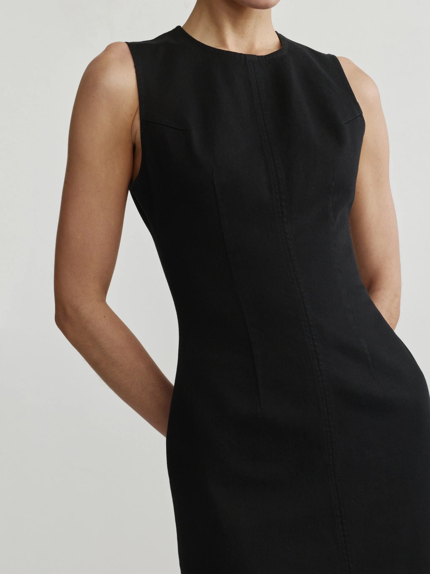 DL 1961 Esme Esme Midi Instasculpt™ Denim Dress - Black