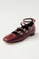 Luke Onix Wine Burgundy Leather Ballet Flats