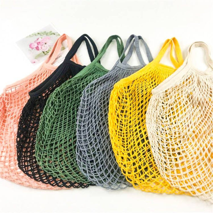 Eco-Friendly Cotton Mesh Tote - Various