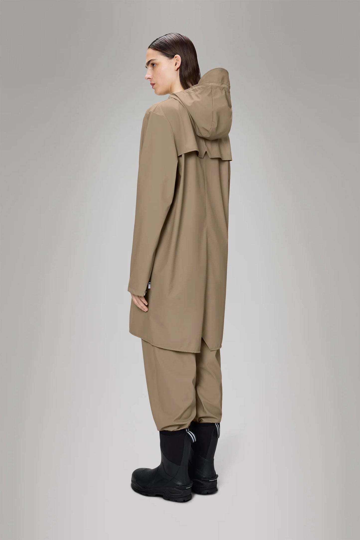RAINS Long Jacket - Beige