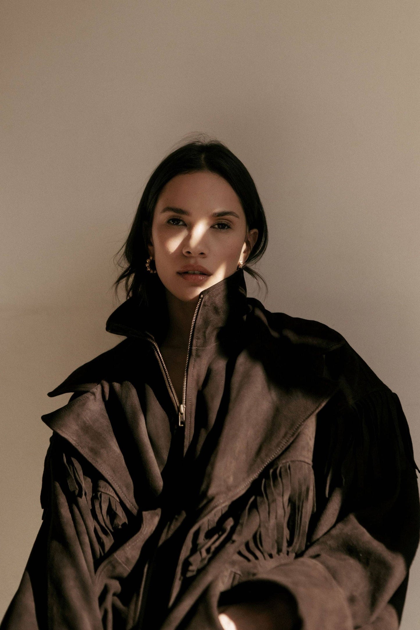 Clare Suede Jacket - Black