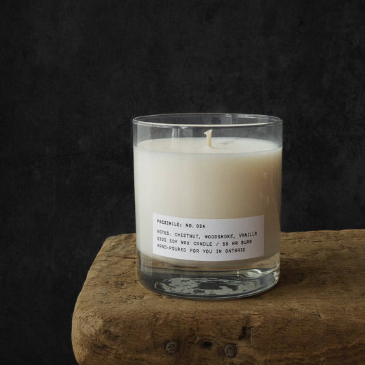 Facsimile No. 024: Chestnut, Woodsmoke, Vanilla Candle