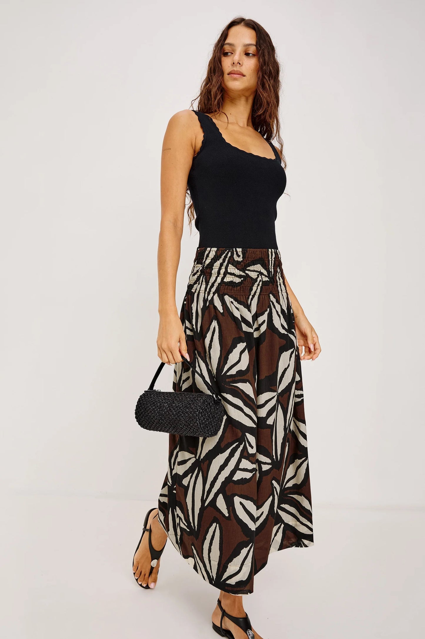 Rails Alessa Skirt - Cocoa Floral