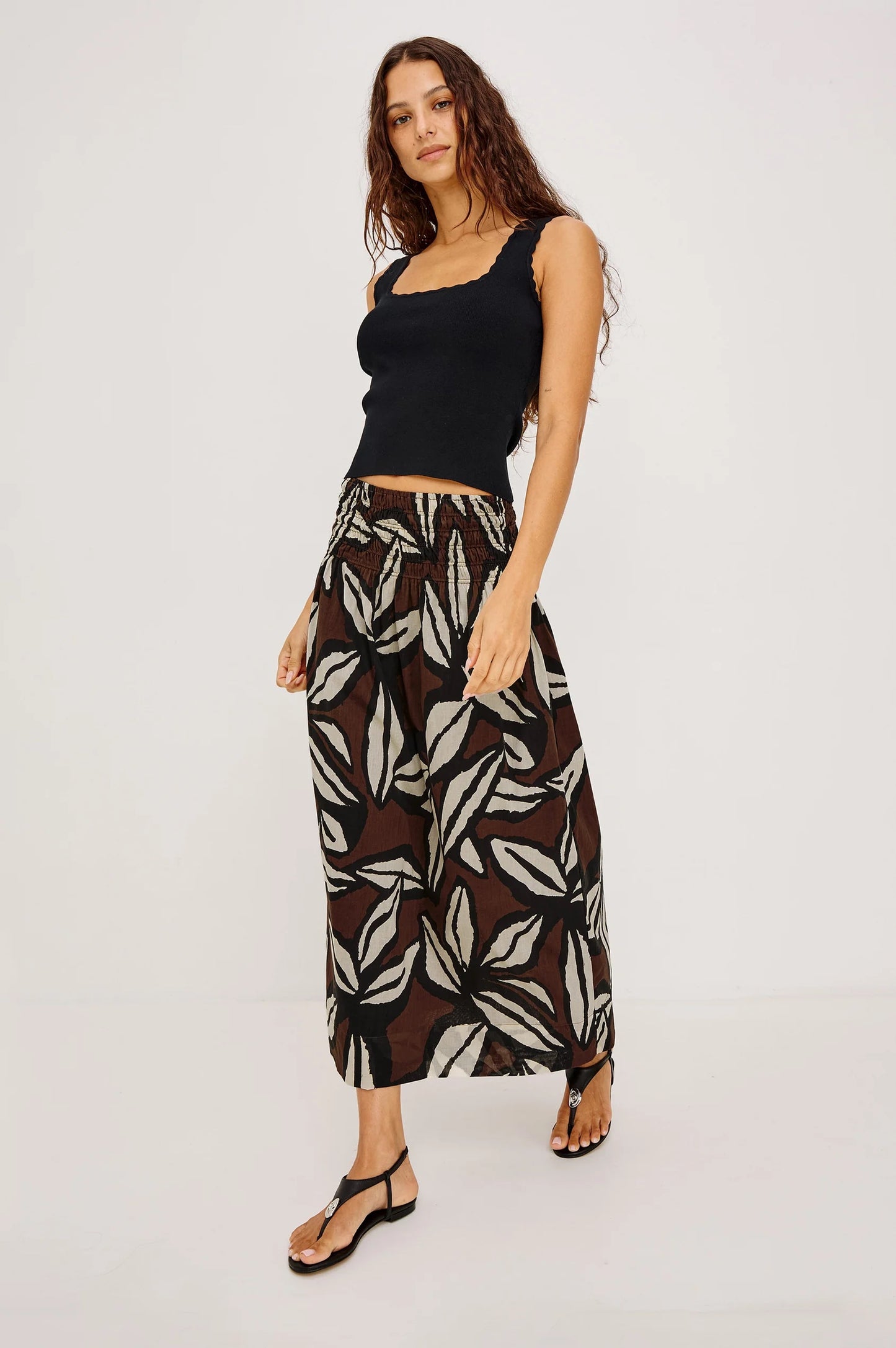 Rails Alessa Skirt - Cocoa Floral