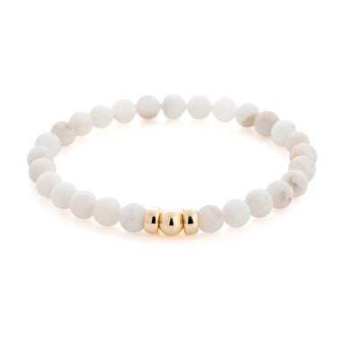 LOLO White Agate Extra - 6mm - Gold