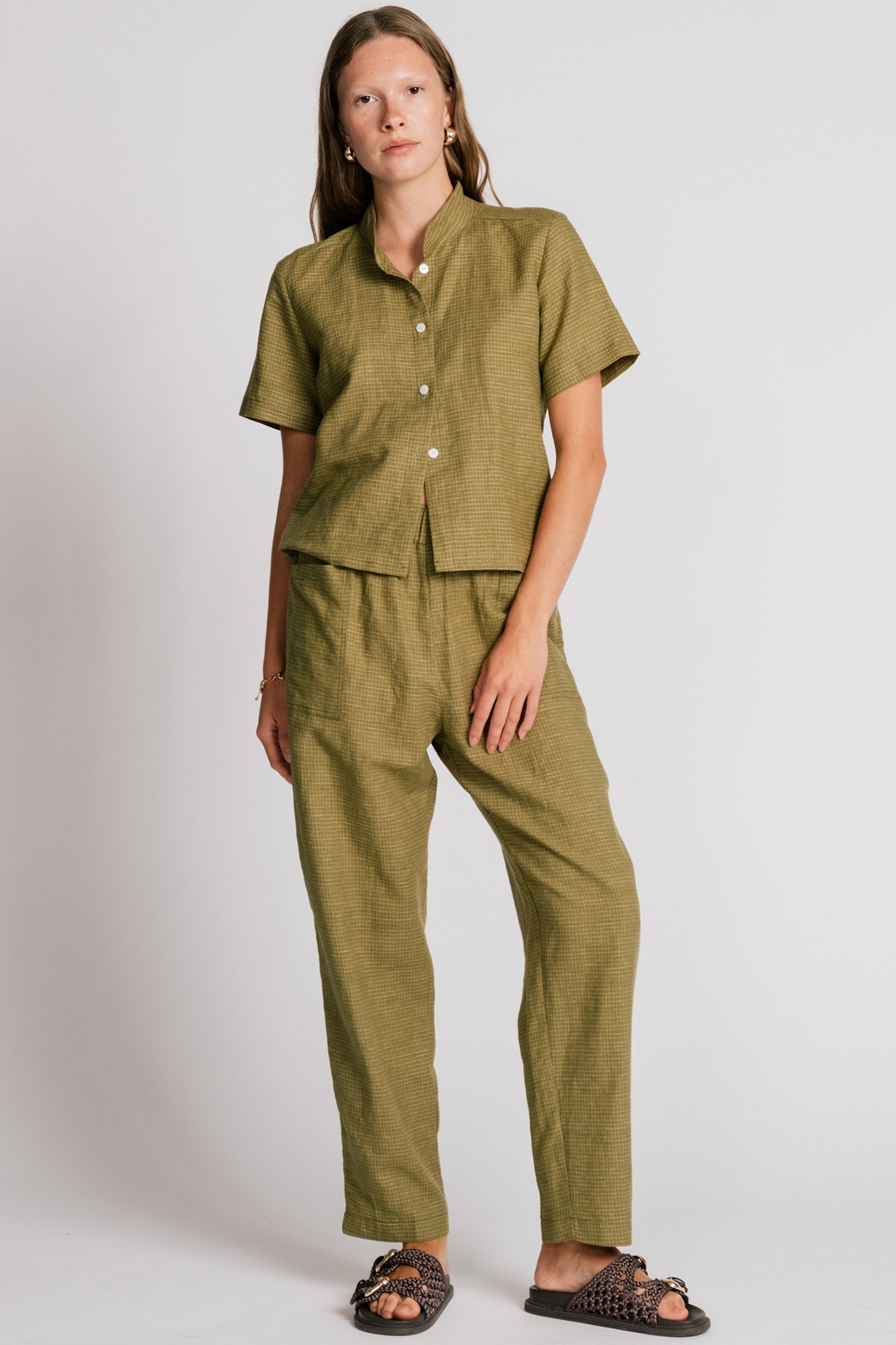 Allison Wonderland Kite Blouse - Avocado