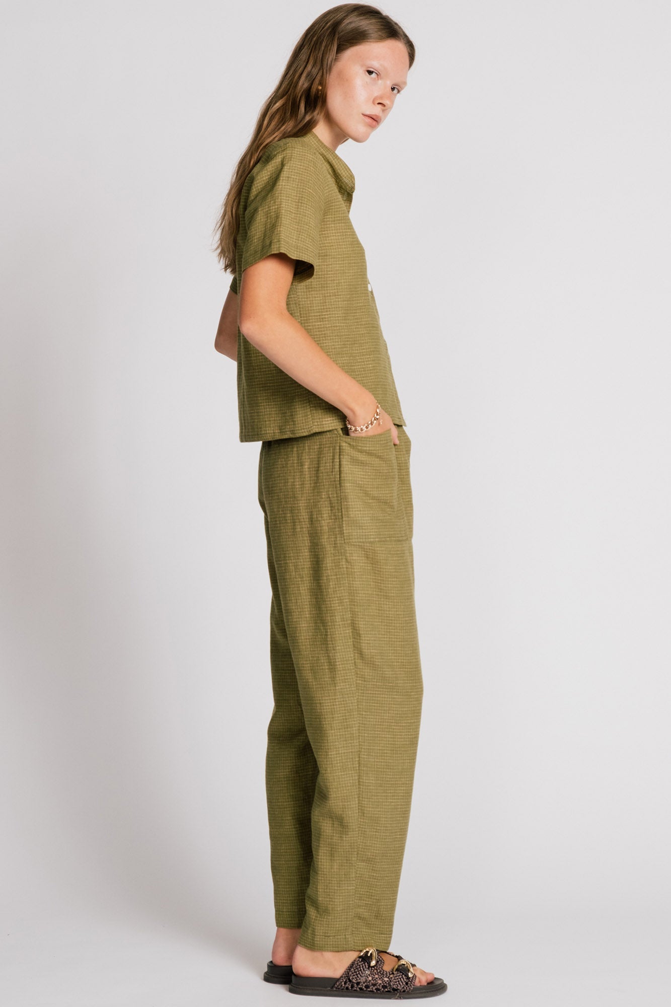 Allison Wonderland Kite Blouse - Avocado