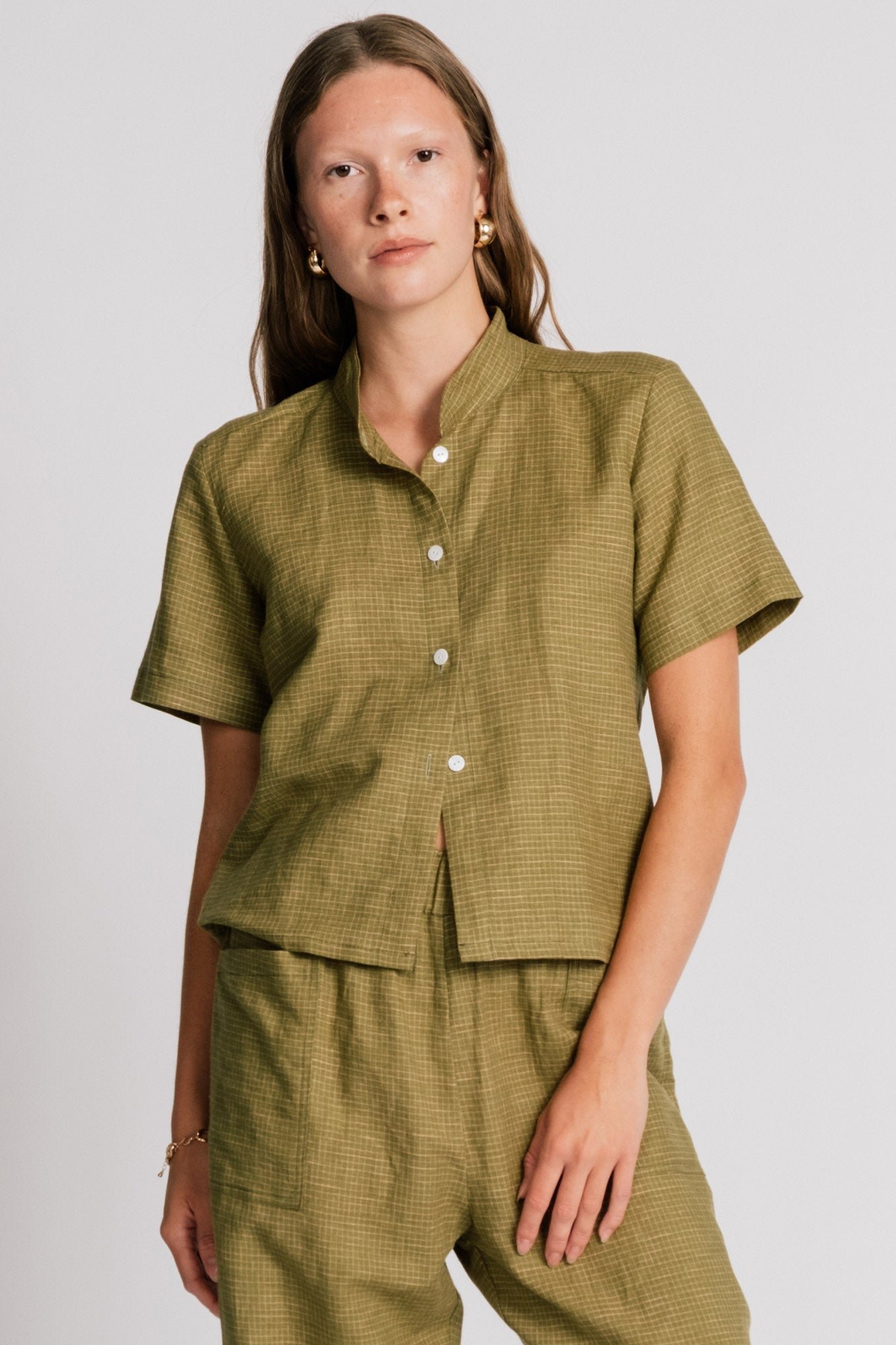 Allison Wonderland Kite Blouse - Avocado