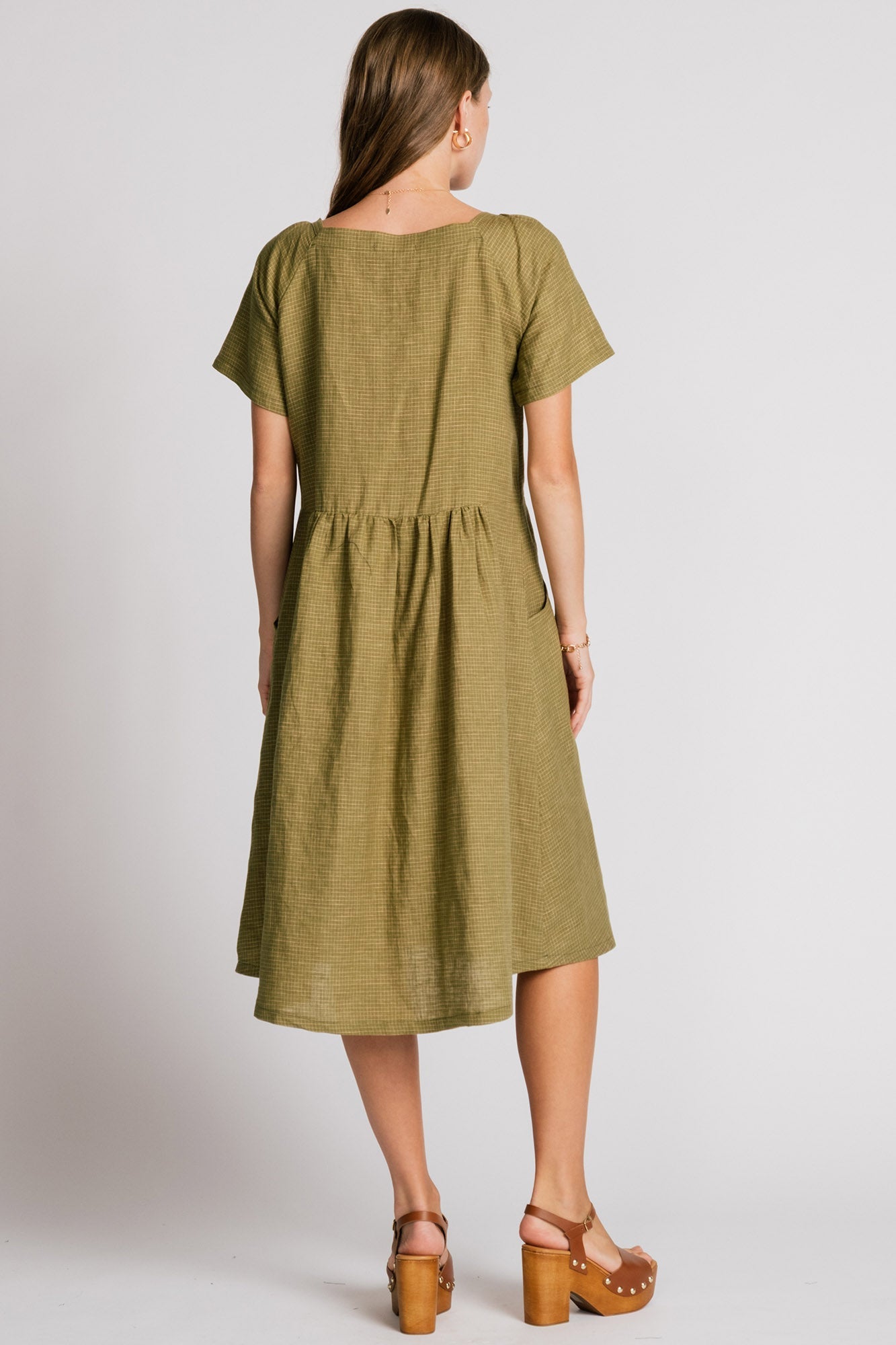 Allison Wonderland Warbler Dress - Avocado