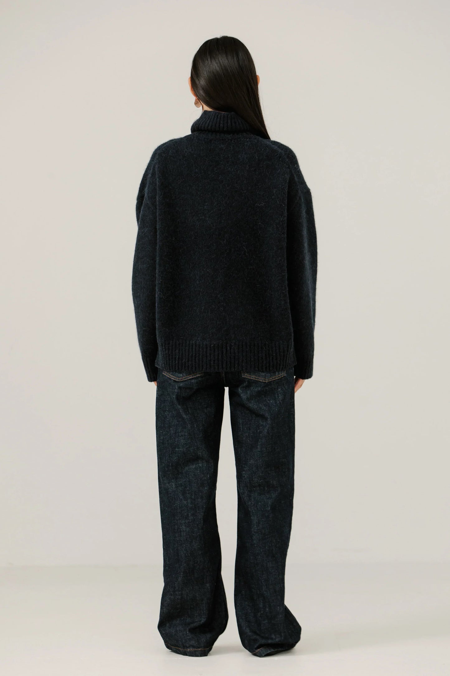 Bare Knitwear Alpaca Heritage Turtleneck - Dark Navy