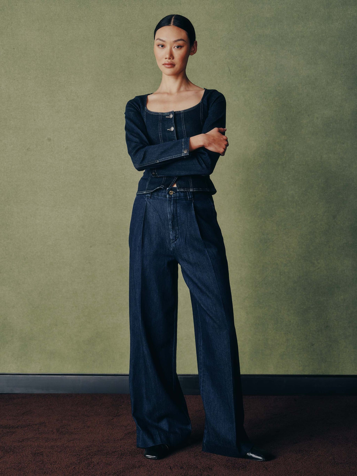 DL2961 Hepburn Wide Leg High Rise Pleated 32’’ Jeans