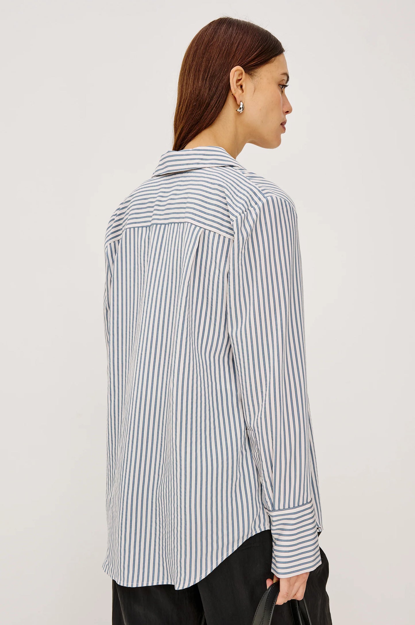 Rails Beck Shirt - Ivory Steel Blue Stripe