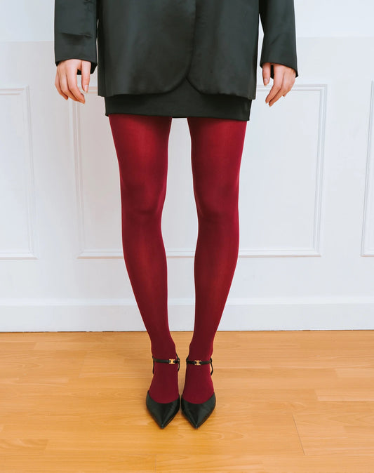 Brunette the Label Burgundy Tights