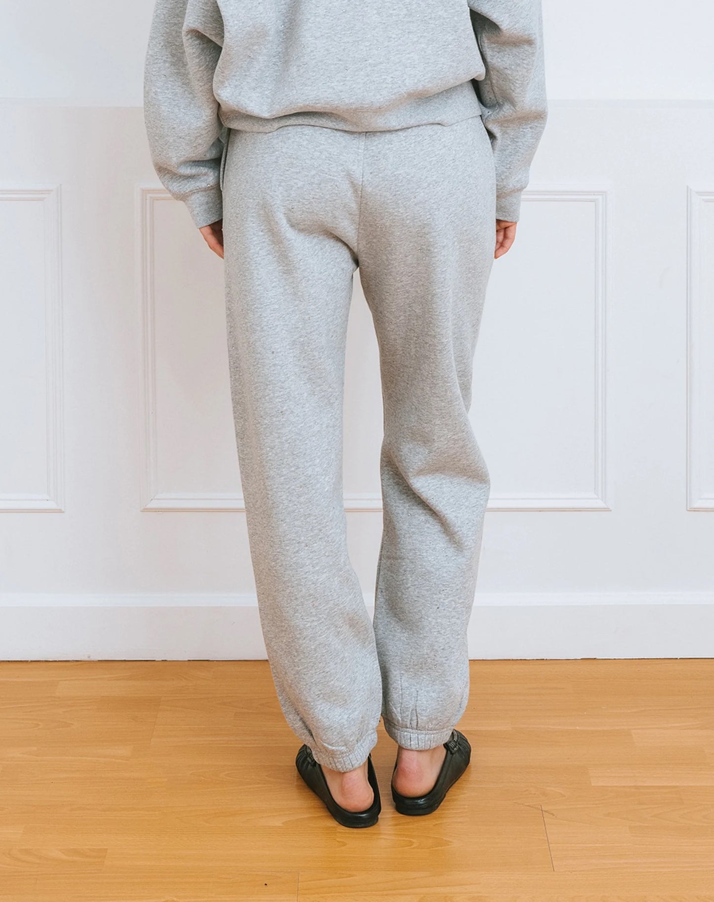Brunette the Label Strass Rhinestone Jogger - Grey Melange